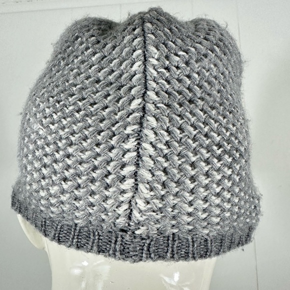 Vintage Y2K 00's Calvin Klein Gray Knit Soft Hat Cap Braided - Picture 4 of 5